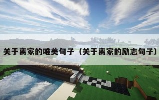 关于离家的唯美句子（关于离家的励志句子）