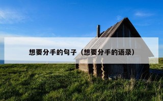 想要分手的句子（想要分手的语录）