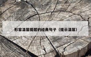 形容温馨提醒的经典句子（提示温馨）