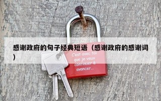 感谢政府的句子经典短语（感谢政府的感谢词）