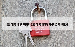 爱与陪伴的句子（爱与陪伴的句子长句摘抄）