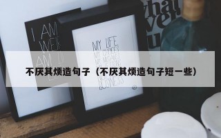 不厌其烦造句子（不厌其烦造句子短一些）