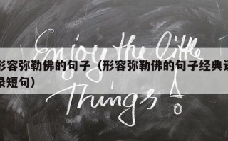 形容弥勒佛的句子（形容弥勒佛的句子经典语录短句）