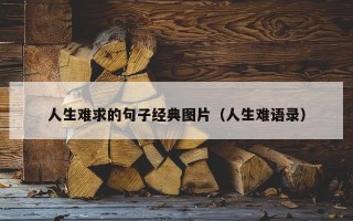 人生难求的句子经典图片（人生难语录）