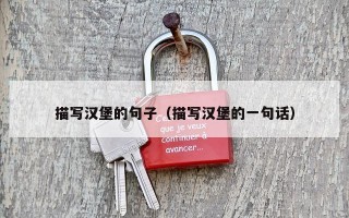 描写汉堡的句子（描写汉堡的一句话）