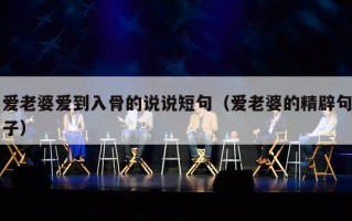 爱老婆爱到入骨的说说短句（爱老婆的精辟句子）