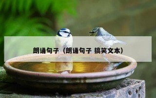 朗诵句子（朗诵句子 搞笑文本）