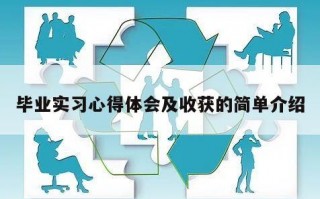 毕业实习心得体会及收获的简单介绍