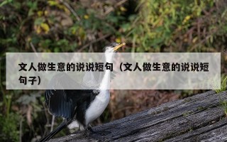 文人做生意的说说短句（文人做生意的说说短句子）