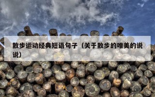 散步运动经典短语句子（关于散步的唯美的说说）