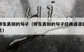 师生离别的句子（师生离别的句子经典语录图片）
