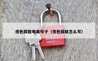 夜色朦胧唯美句子（夜色朦胧怎么写）