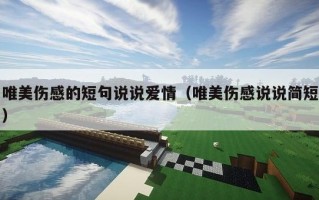 唯美伤感的短句说说爱情（唯美伤感说说简短）