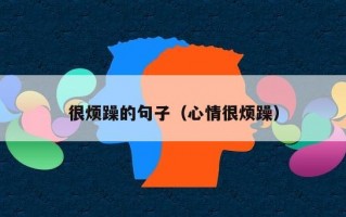 很烦躁的句子（心情很烦躁）
