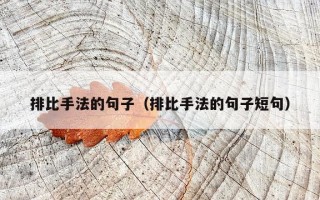 排比手法的句子（排比手法的句子短句）