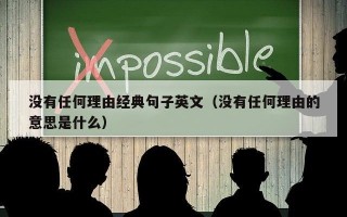 没有任何理由经典句子英文（没有任何理由的意思是什么）