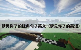 梦见你了的经典句子英文（梦见你了的英语）