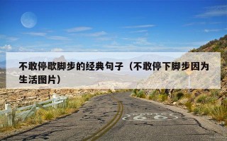 不敢停歇脚步的经典句子（不敢停下脚步因为生活图片）