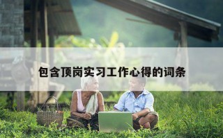 包含顶岗实习工作心得的词条