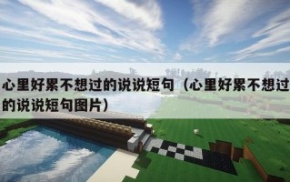 心里好累不想过的说说短句（心里好累不想过的说说短句图片）