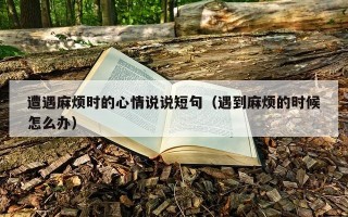 遭遇麻烦时的心情说说短句（遇到麻烦的时候怎么办）