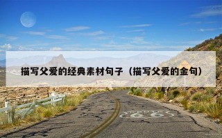 描写父爱的经典素材句子（描写父爱的金句）