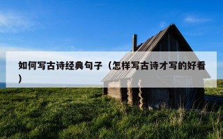 如何写古诗经典句子（怎样写古诗才写的好看）