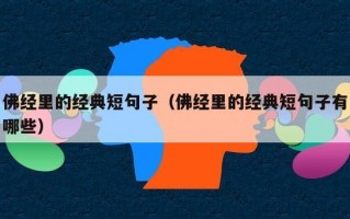 佛经里的经典短句子（佛经里的经典短句子有哪些）