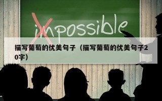 描写葡萄的优美句子（描写葡萄的优美句子20字）