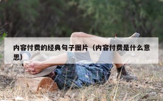 内容付费的经典句子图片（内容付费是什么意思）