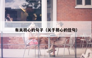 有关初心的句子（关于初心的佳句）