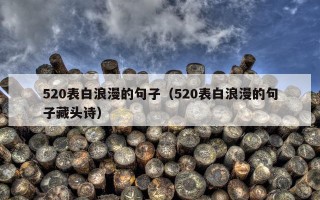 520表白浪漫的句子（520表白浪漫的句子藏头诗）