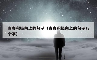 青春积极向上的句子（青春积极向上的句子八个字）