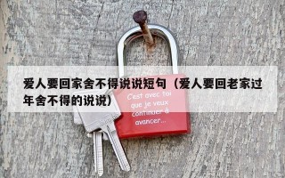 爱人要回家舍不得说说短句（爱人要回老家过年舍不得的说说）