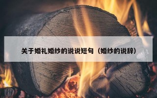 关于婚礼婚纱的说说短句（婚纱的说辞）