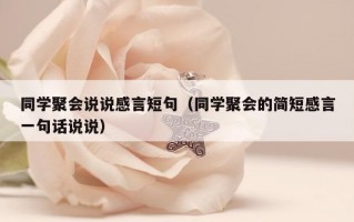 同学聚会说说感言短句（同学聚会的简短感言一句话说说）