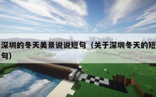 深圳的冬天美景说说短句（关于深圳冬天的短句）