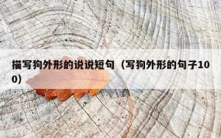 描写狗外形的说说短句（写狗外形的句子100）