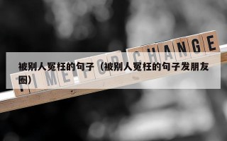 被别人冤枉的句子（被别人冤枉的句子发朋友圈）