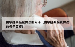 国学经典凝聚共识的句子（国学经典凝聚共识的句子简短）