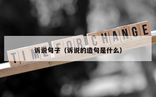 诉说句子（诉说的造句是什么）
