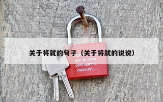关于将就的句子（关于将就的说说）