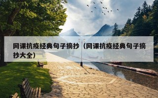 网课抗疫经典句子摘抄（网课抗疫经典句子摘抄大全）