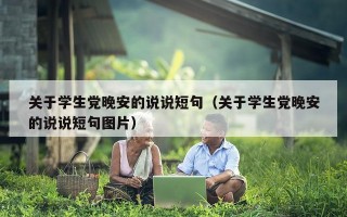 关于学生党晚安的说说短句（关于学生党晚安的说说短句图片）