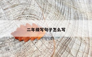二年级写句子怎么写