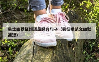 男士幽默征婚语录经典句子（男征婚范文幽默简短）