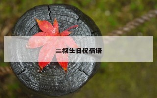 二叔生日祝福语 二叔生日祝福语