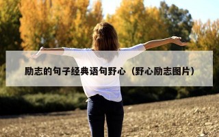 励志的句子经典语句野心（野心励志图片）