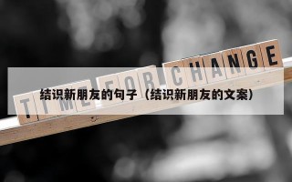 结识新朋友的句子（结识新朋友的文案）
