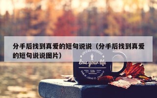 分手后找到真爱的短句说说（分手后找到真爱的短句说说图片）
